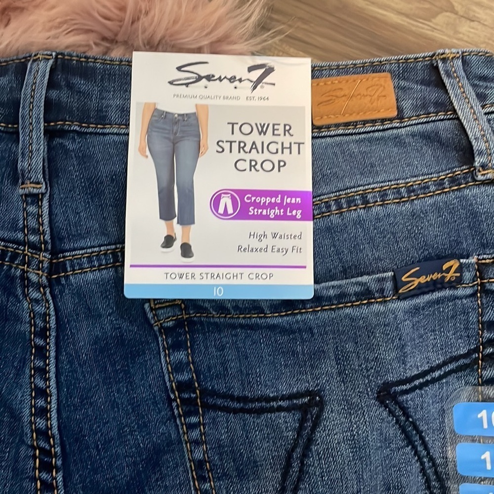 Seven 7 jeans straight crop size 10 - Picture 5 of 11